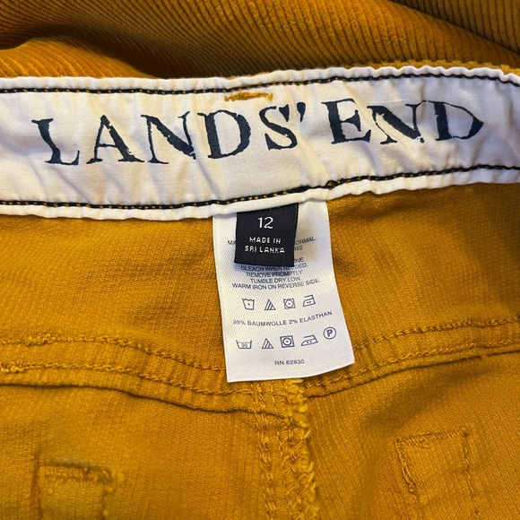 Land’s End Corduroy Stretch Slim Straight Leg Pants in Golden Wheat Size 12 - Picture 5 of 6
